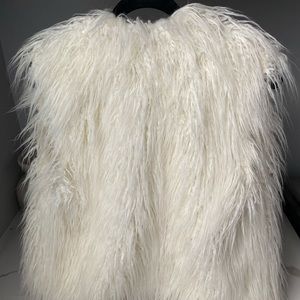 GUESS VEST [ White Fur ] Small